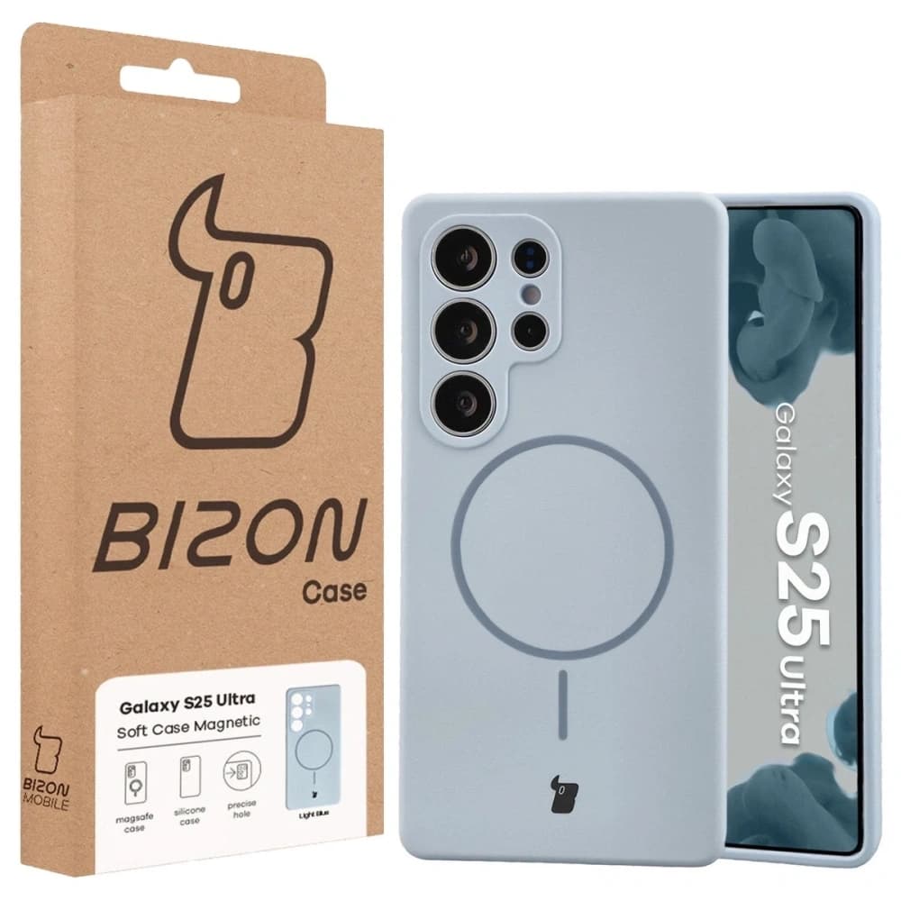 Bizon měkký obal magnetický Samsung Galaxy S25 Ultra modrý - 8