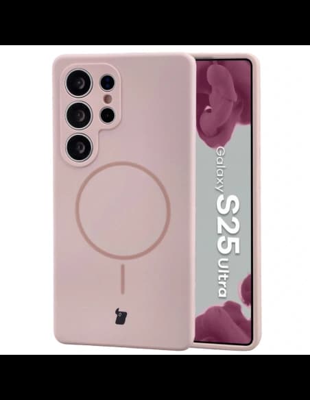 Bizon Soft Case Magnetic Samsung Galaxy S25 Ultra světle růžová