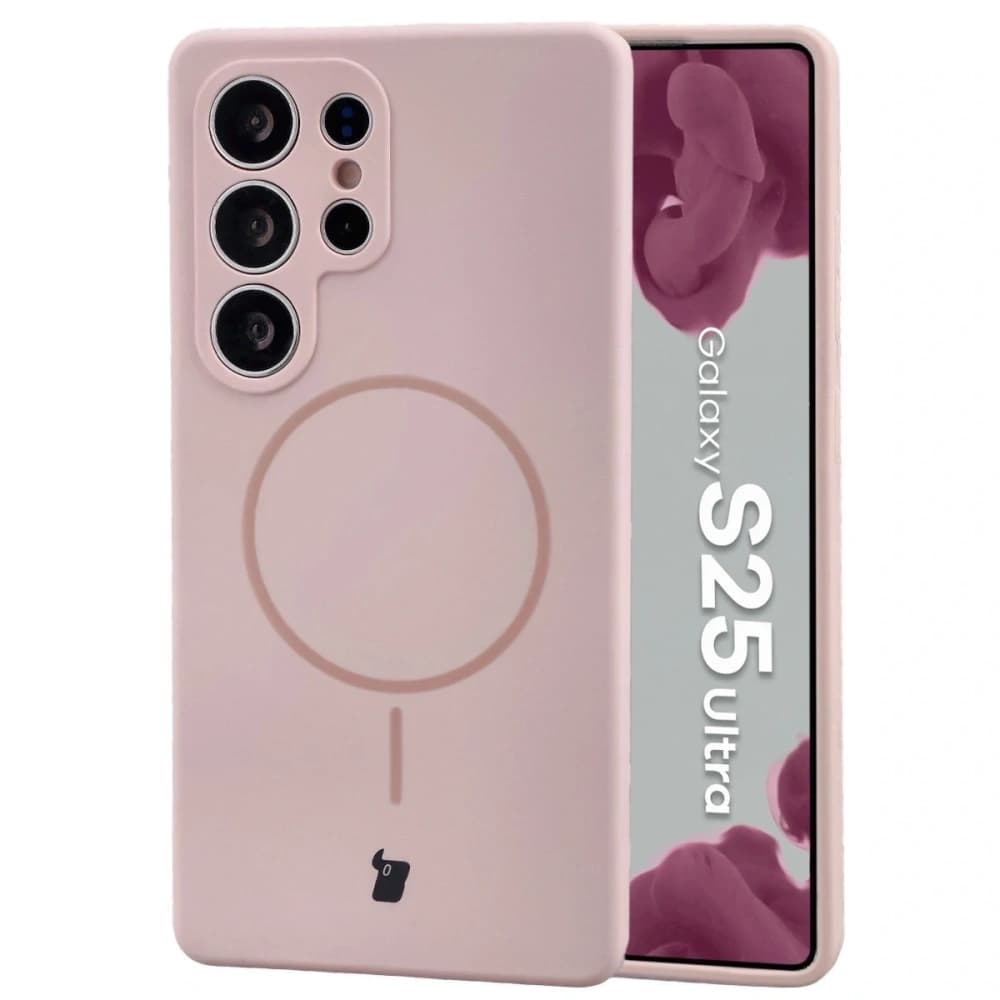 Bizon Soft Case Magnetic Samsung Galaxy S25 Ultra světle růžová