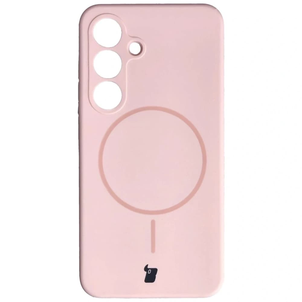 Bizon Soft Case Magnetický Samsung Galaxy S25 světle růžový - 2