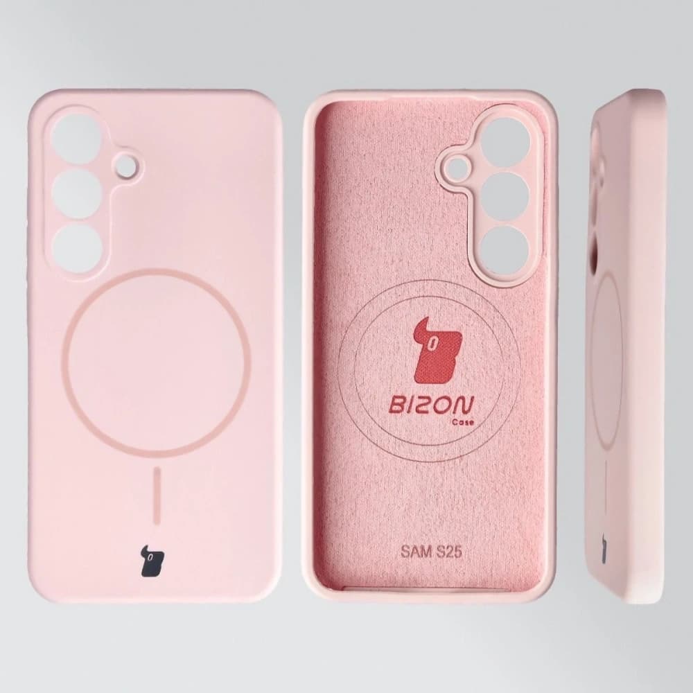 Bizon Soft Case Magnetický Samsung Galaxy S25 světle růžový - 5
