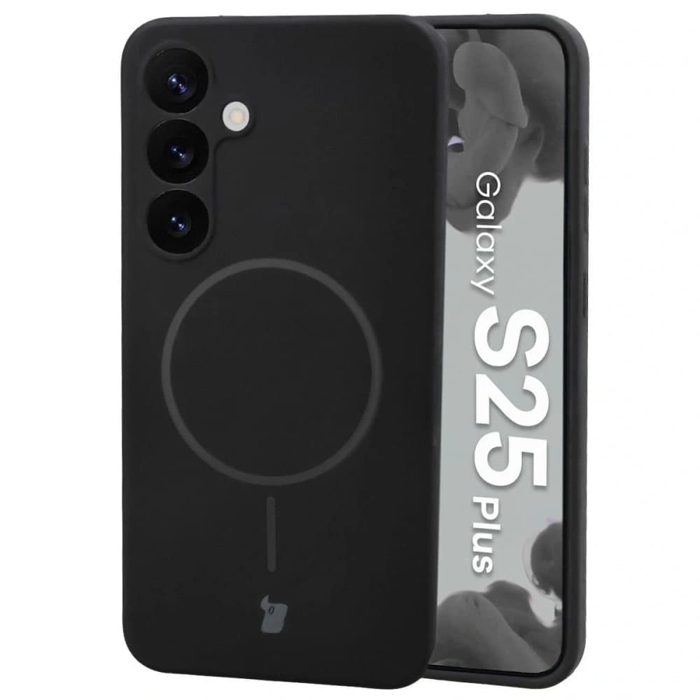 Bizon Soft Case Magnetic Samsung Galaxy S25+ Plus fekete - 1
