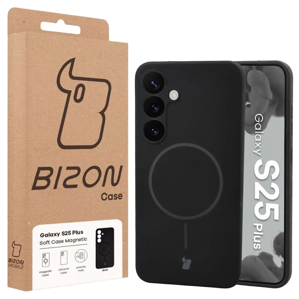 Bizon Soft Case Magnetic Samsung Galaxy S25+ Plus fekete - 8