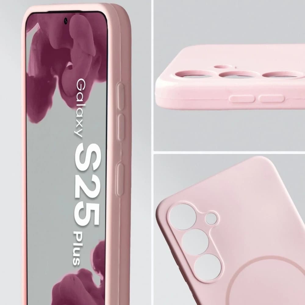 Bizon Soft Case Magnetic Samsung Galaxy S25+ Plus világos rózsaszín - 6