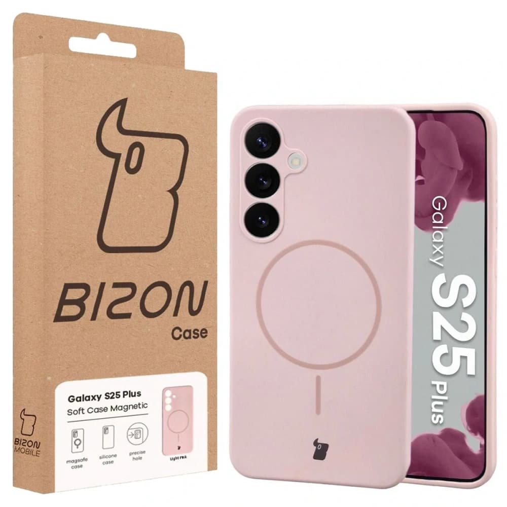 Bizon Soft Case Magnetic Samsung Galaxy S25+ Plus világos rózsaszín - 8