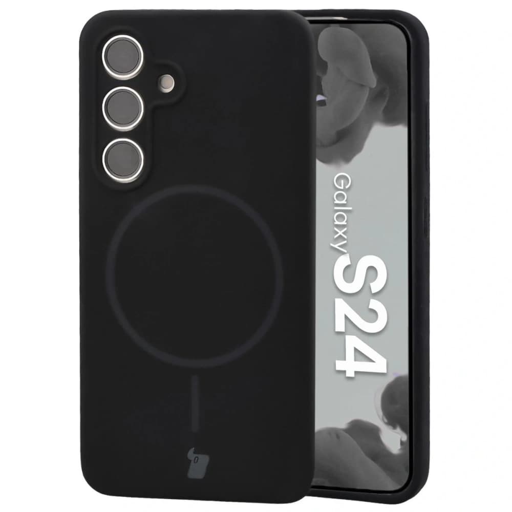 Bizon Soft Case Magnetic Samsung Galaxy S24 negru