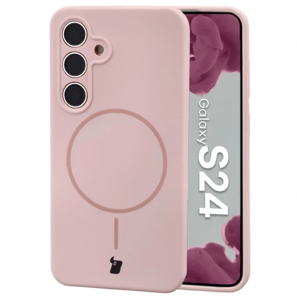Bizon Soft Case Magnetic Samsung Galaxy S24 light pink - 1