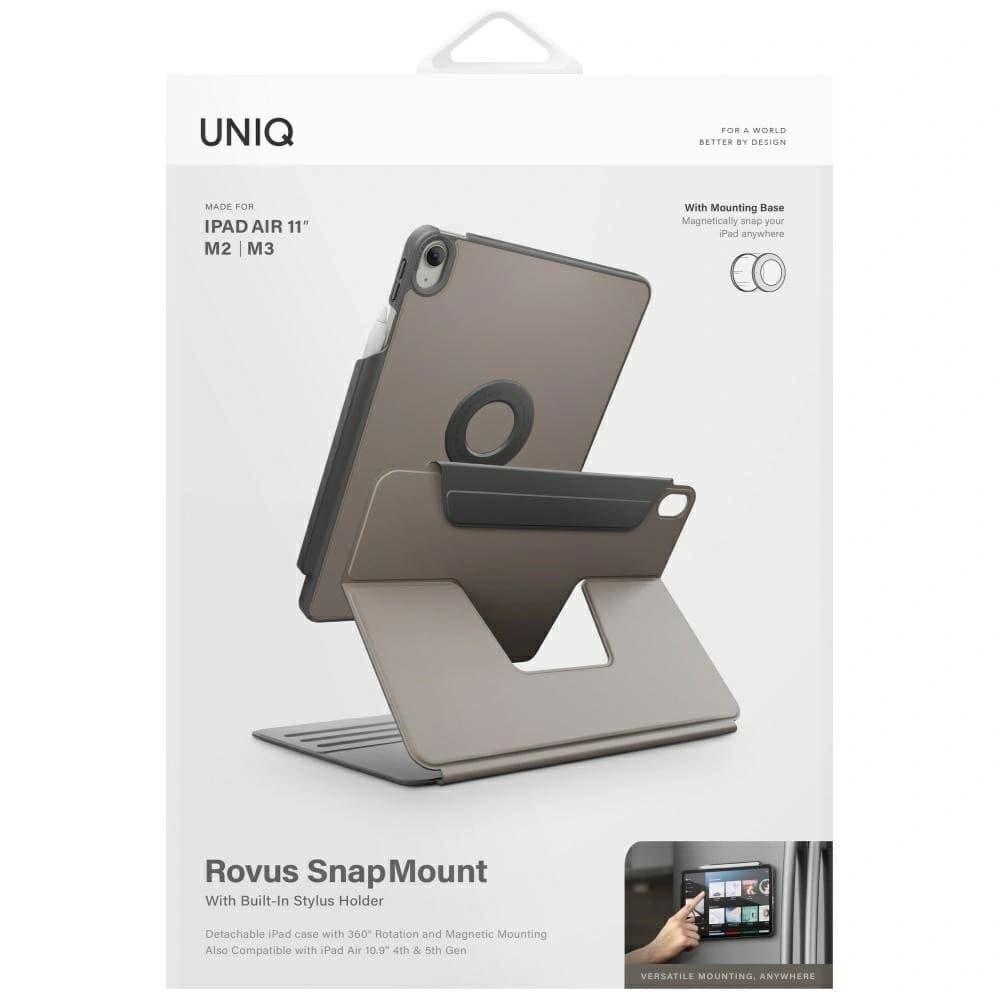 UNIQ Rovus Snapmount mágneses 360 fokban forgatható, leválasztható Apple iPad Air 11" 2024 / 11" 2025 / iPad Air 10.9" 2022/2020 szürke - 11