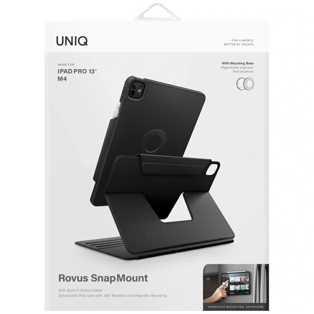 UNIQ Rovus Snapmount Magnetisch 360 Grad Rotierbar Abnehmbar Apple iPad Pro 13" 2024 schwarz - 10