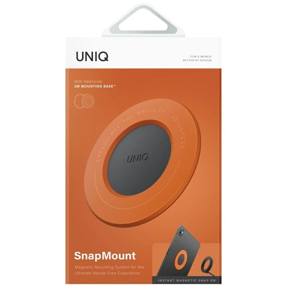 UNIQ SnapMount magnetischer Halter selbstklebend orange/anthrazit - 6