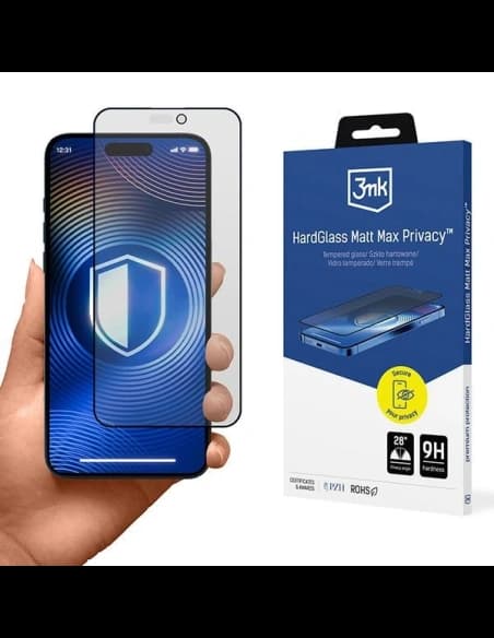 3MK HardGlass Matt Max Privacy Apple iPhone 15 Pro Max