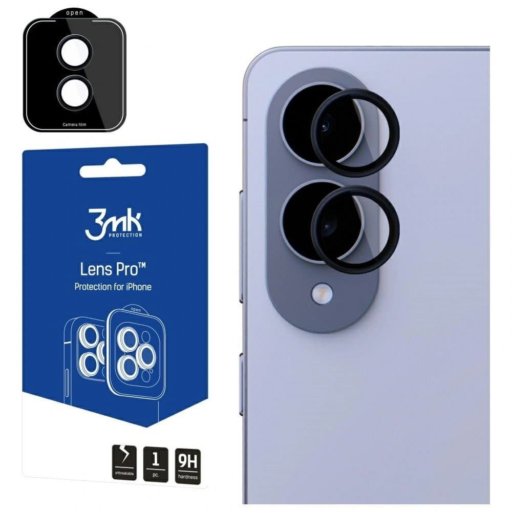 Protecție lentilă 3MK Pro pentru Samsung Galaxy S25 Edge negru - 1