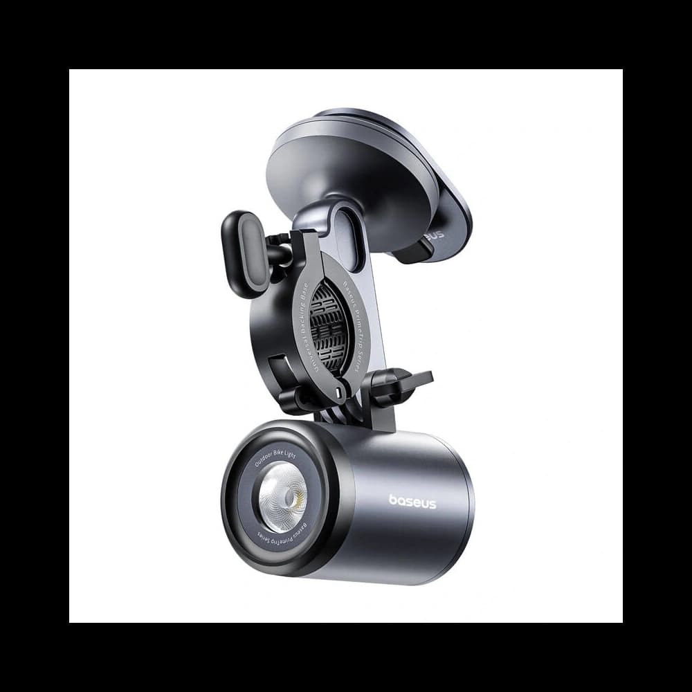 Baseus PrimeTrip 2-in-1 Fahrradhalterung für Handy + 600lm USB-C Taschenlampe (schwarz) - 1