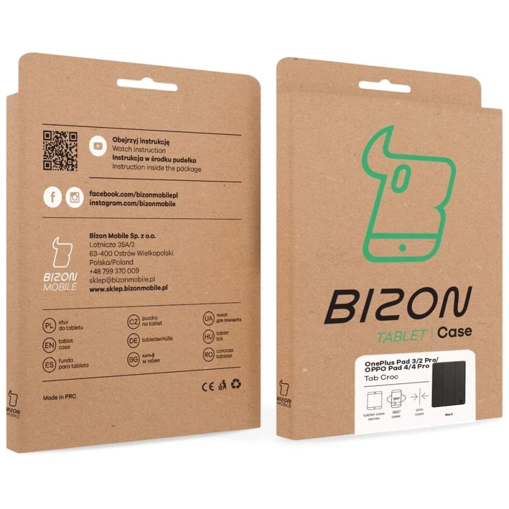 Bizon Case Tab Croc OnePlus Pad 3 / 2 Pro / OPPO Pad 4 / 4 Pro schwarz - 9