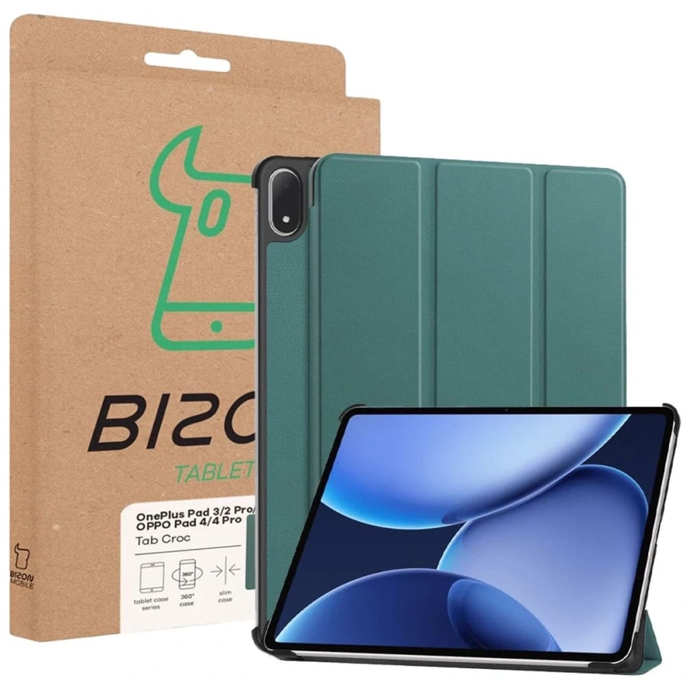 Bizon Case Tab Croc OnePlus Pad 3 / 2 Pro / OPPO Pad 4 / 4 Pro tmavě zelená - 8