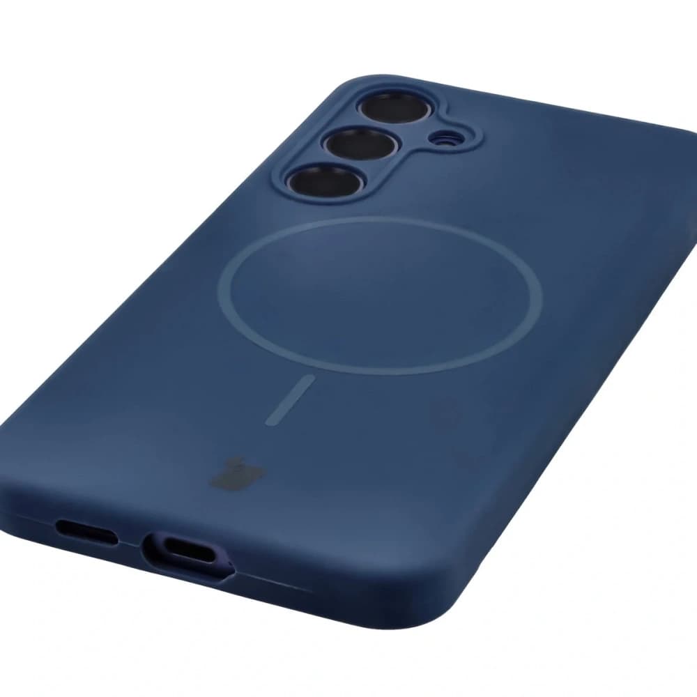 Husa moale Bizon cu magnet pentru Samsung Galaxy S24+ Plus albastru marin - 3