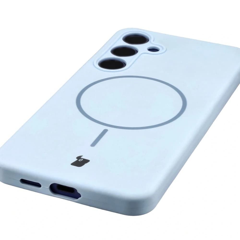 Husa moale Bizon cu magnet pentru Samsung Galaxy S24+ Plus, albastră - 3