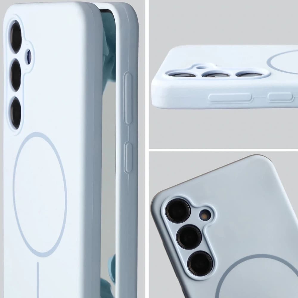 Husa moale Bizon cu magnet pentru Samsung Galaxy S24+ Plus, albastră - 6