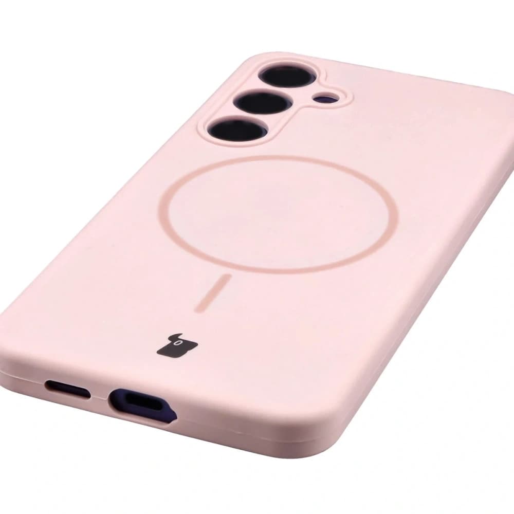 Husa moale Bizon cu magnet pentru Samsung Galaxy S24+ Plus roz deschis - 3