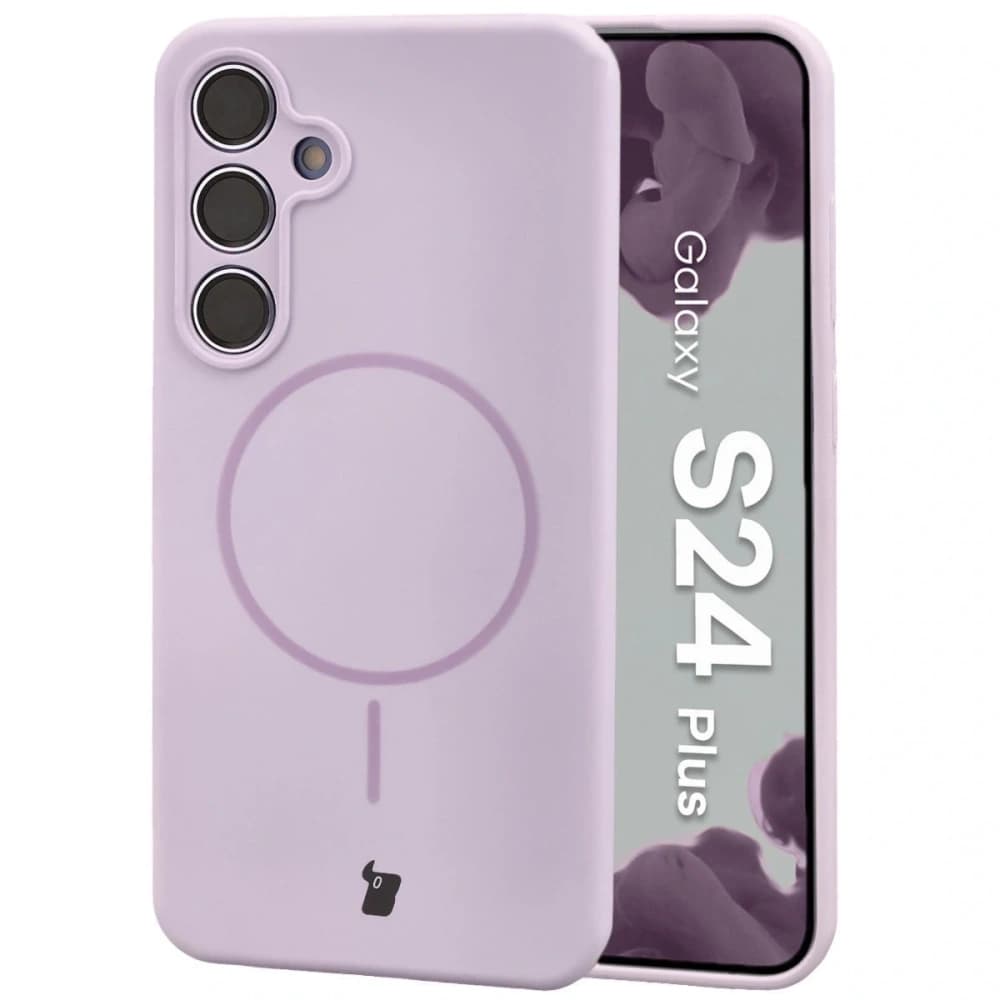 Husa moale Bizon cu magnet pentru Samsung Galaxy S24+ Plus violet deschis - 1
