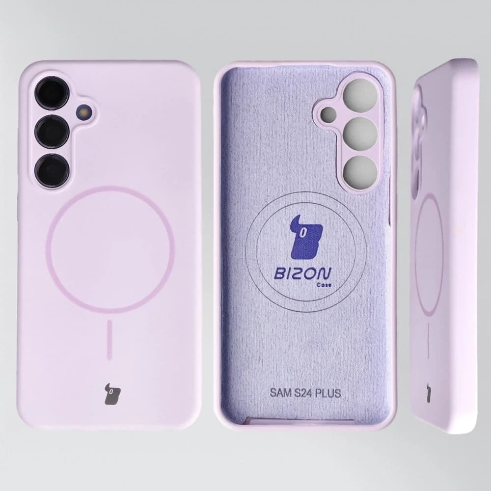 Husa moale Bizon cu magnet pentru Samsung Galaxy S24+ Plus violet deschis - 5