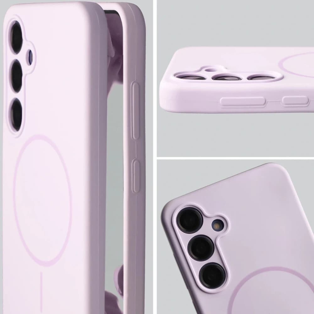 Husa moale Bizon cu magnet pentru Samsung Galaxy S24+ Plus violet deschis - 6