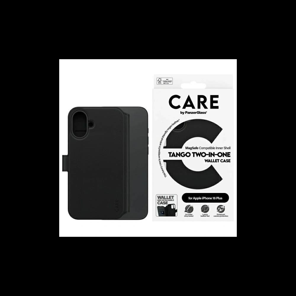 CARE von PanzerGlass Feature Tango 2in1 Wallet MagSafe für Apple iPhone 16 Plus schwarz - 1