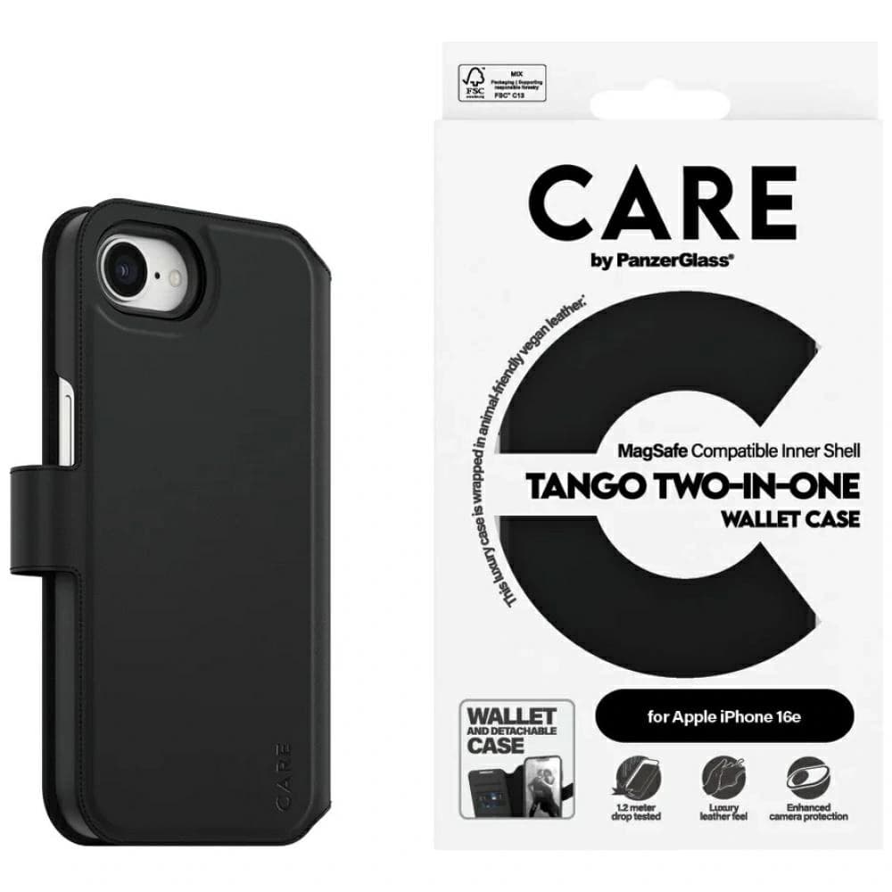 CARE de PanzerGlass Caracteristică Tango 2w1 Wallet MagSafe Apple iPhone 16e negru