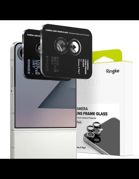 Protector Cadru Cameră Ringke Samsung Galaxy Z Flip 7 Negru [2 PACHET]