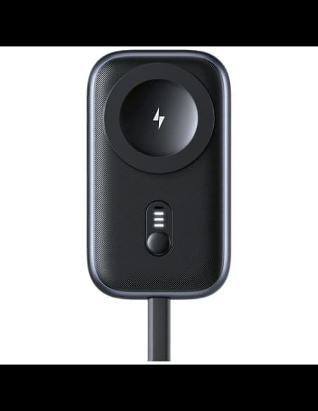USAMS CD245 2-in-1 Wireless Charger für Apple Watch mit 1200mAh Power Bank + USB-C Kabel Titan