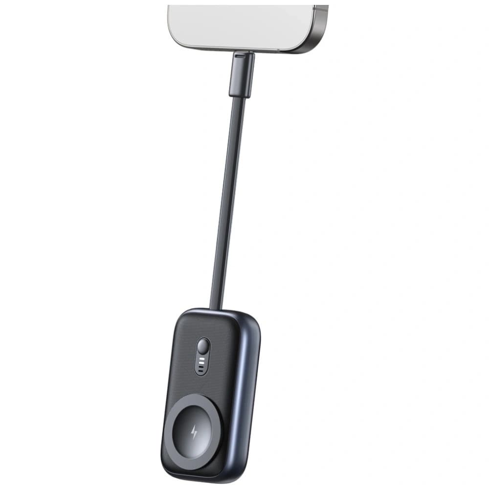 USAMS CD245 2-in-1 Wireless Charger für Apple Watch mit 1200mAh Power Bank + USB-C Kabel Titan - 2
