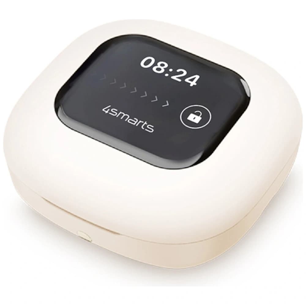 4smarts SkyBuds OWS Bezdrátová sluchátka s otevřeným uchem Bluetooth 5.4 s AI displejem béžová - 2