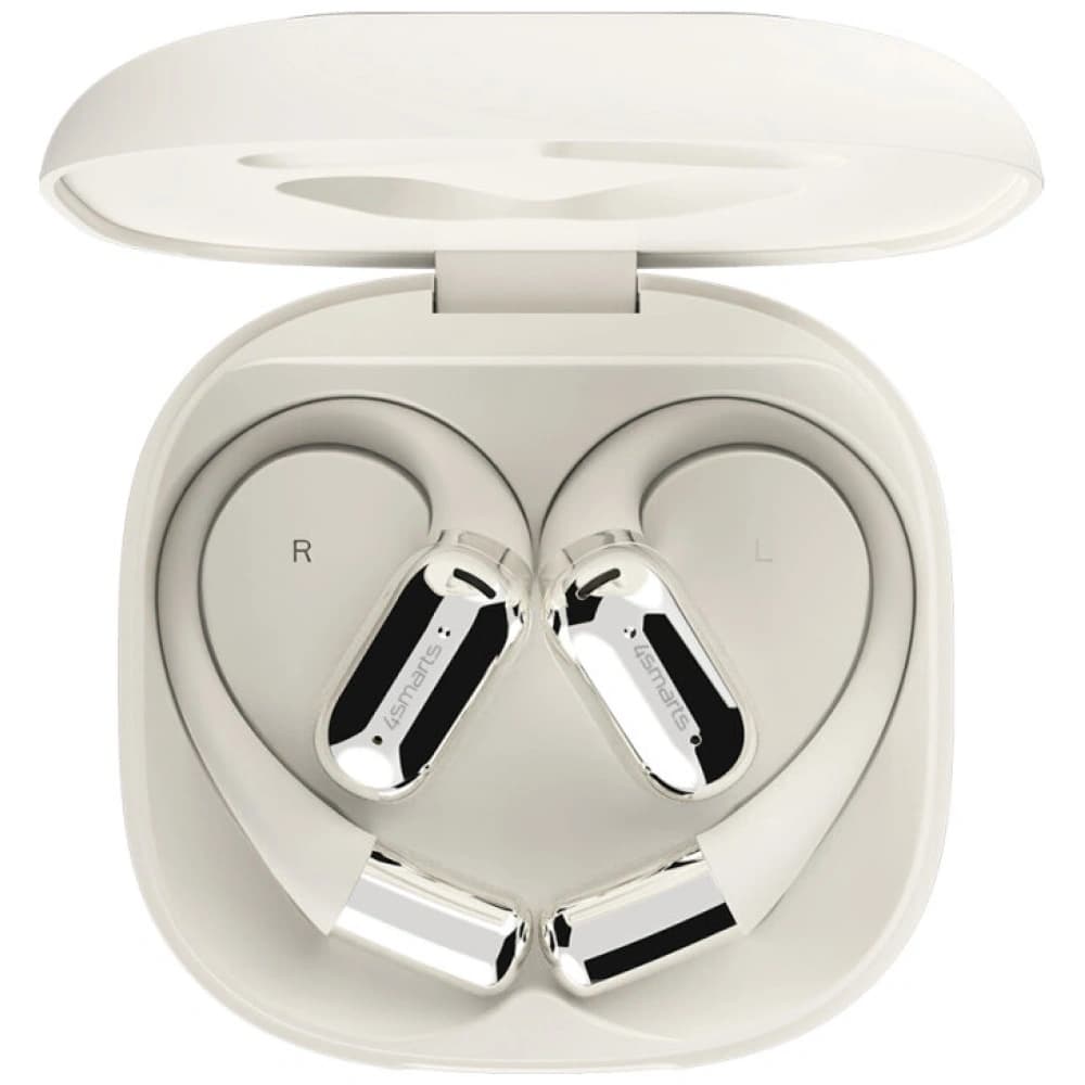 4smarts SkyBuds OWS Bezdrátová sluchátka s otevřeným uchem Bluetooth 5.4 s AI displejem béžová - 5