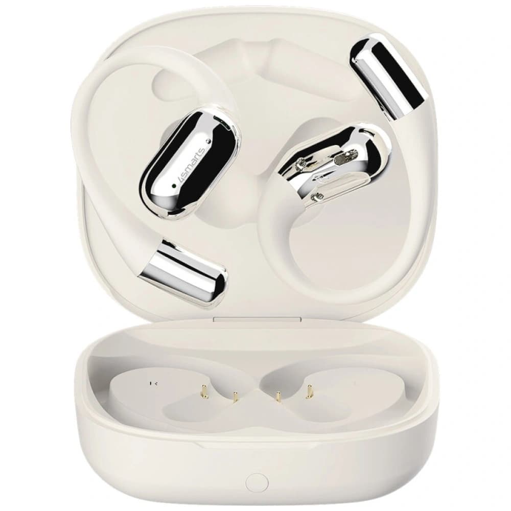 4smarts SkyBuds OWS Bezdrátová sluchátka s otevřeným uchem Bluetooth 5.4 s AI displejem béžová - 6