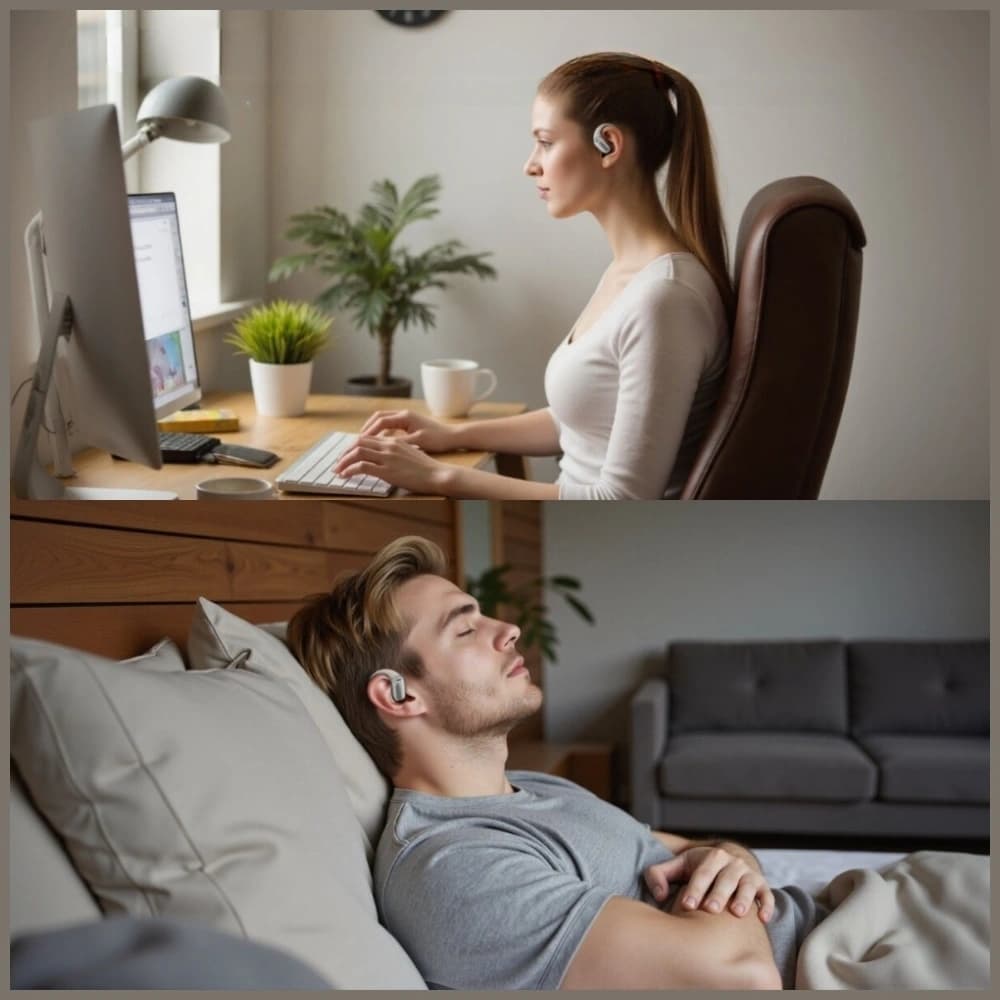 4smarts SkyBuds OWS Bezdrátová sluchátka s otevřeným uchem Bluetooth 5.4 s AI displejem béžová - 7