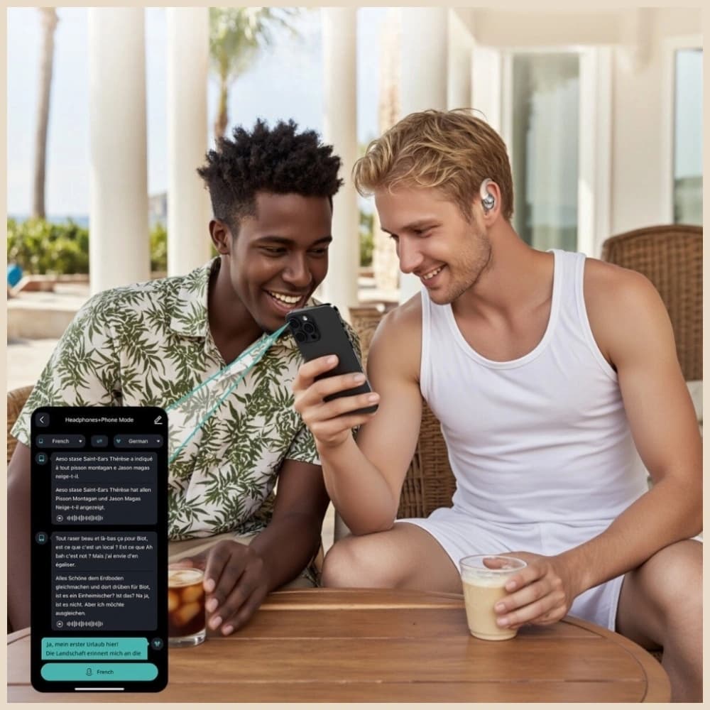 4smarts SkyBuds OWS Bezdrátová sluchátka s otevřeným uchem Bluetooth 5.4 s AI displejem béžová - 11