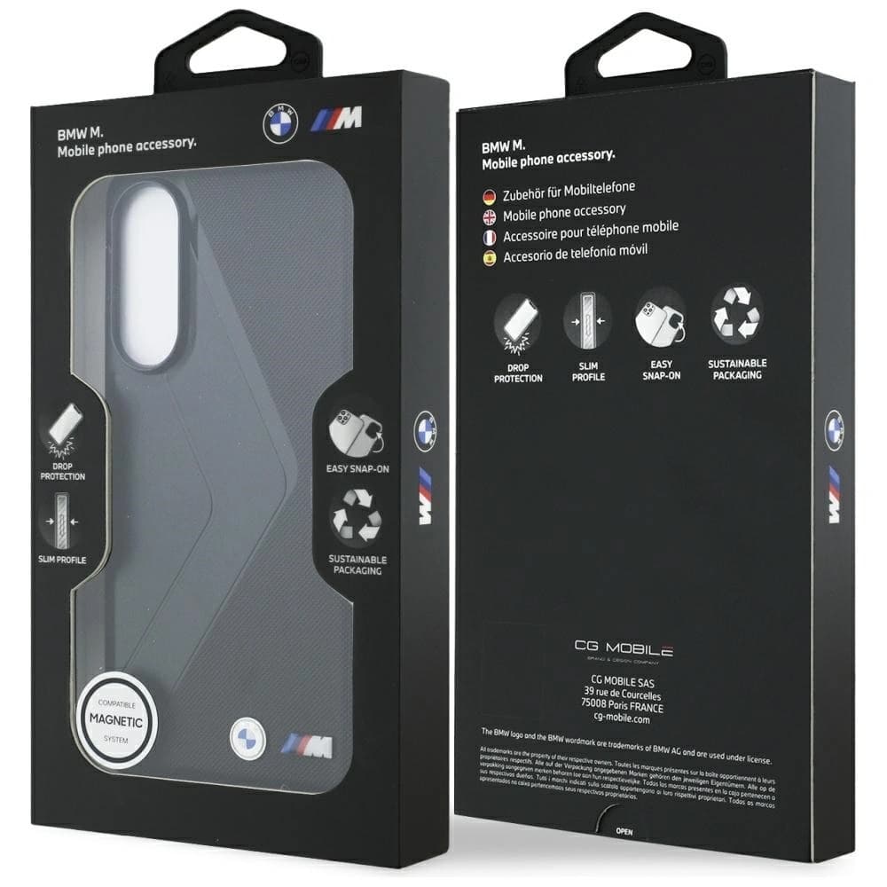 BMW Leather Oversized Stripes MagSafe Samsung Galaxy S25 Edge black - 8