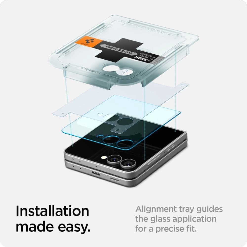 Spigen Glas.tr ez Fit HD Samsung Galaxy Z Flip 7 Clear - 11