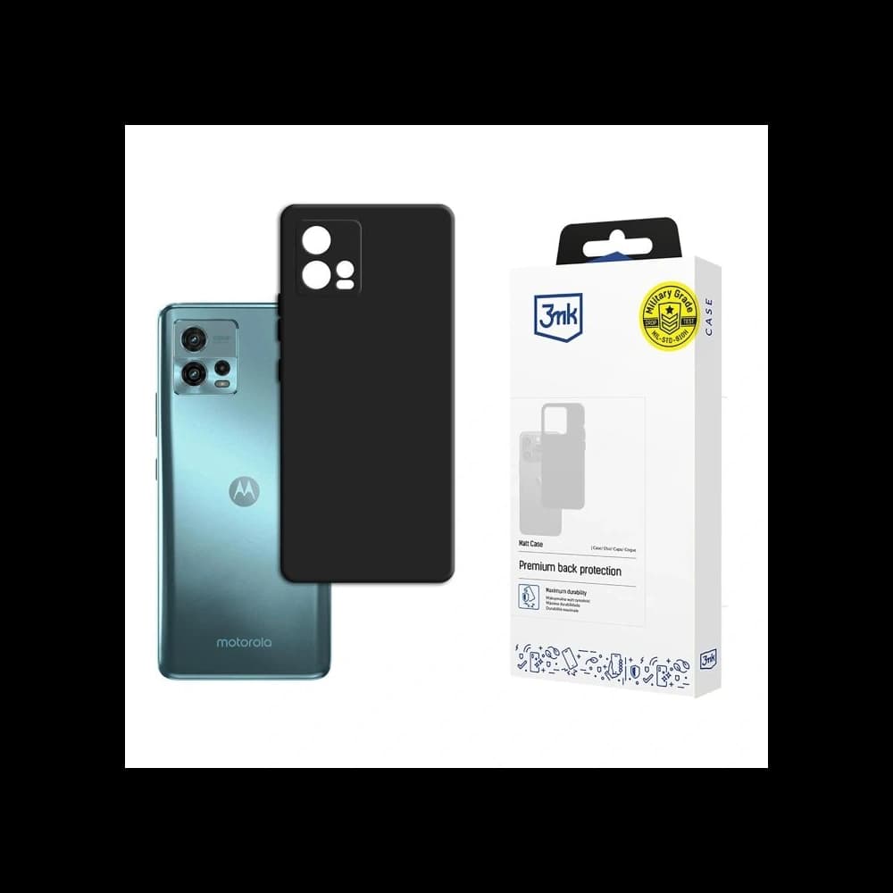 Etui 3MK Matt Case Motorola Moto G72 fekete - 1
