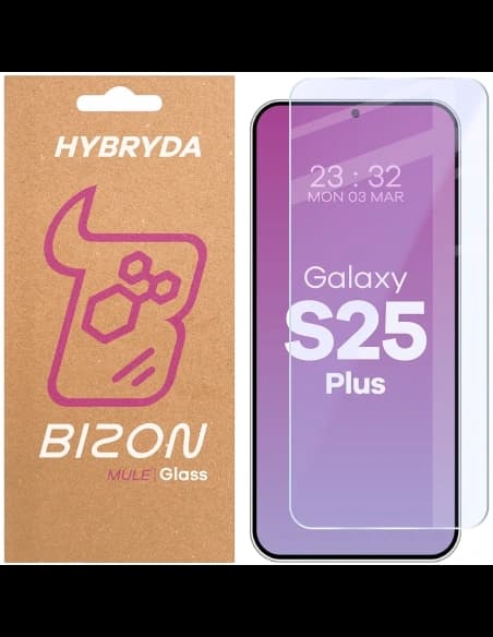 Elastyczne szkło hybrydowe Bizon Glass Mule do Galaxy S25 Plus