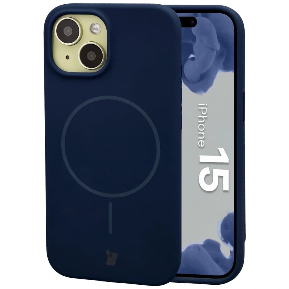 Bizon Soft Case Magnetic Apple iPhone 15 navy blue - 1