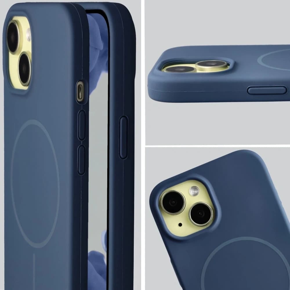 Bizon Soft Case Magnetic Apple iPhone 15 navy blue - 6