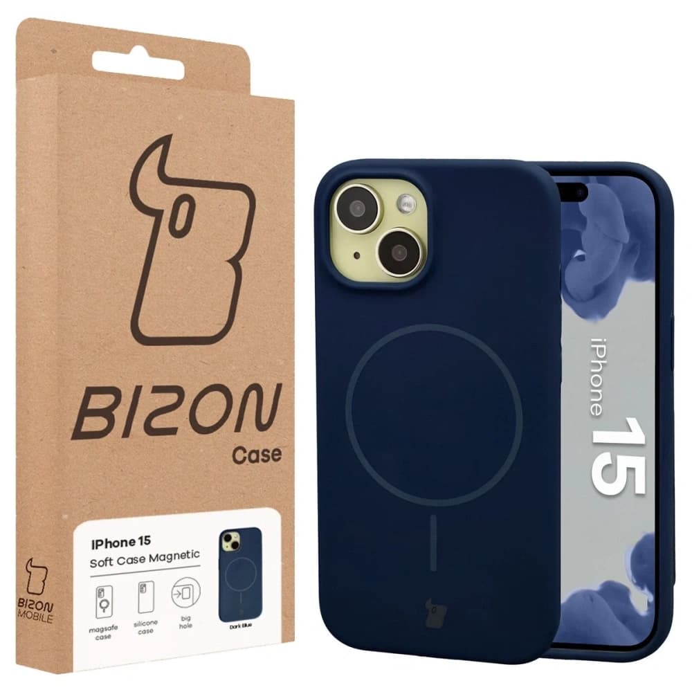 Bizon Soft Case Magnetic Apple iPhone 15 navy blue - 8