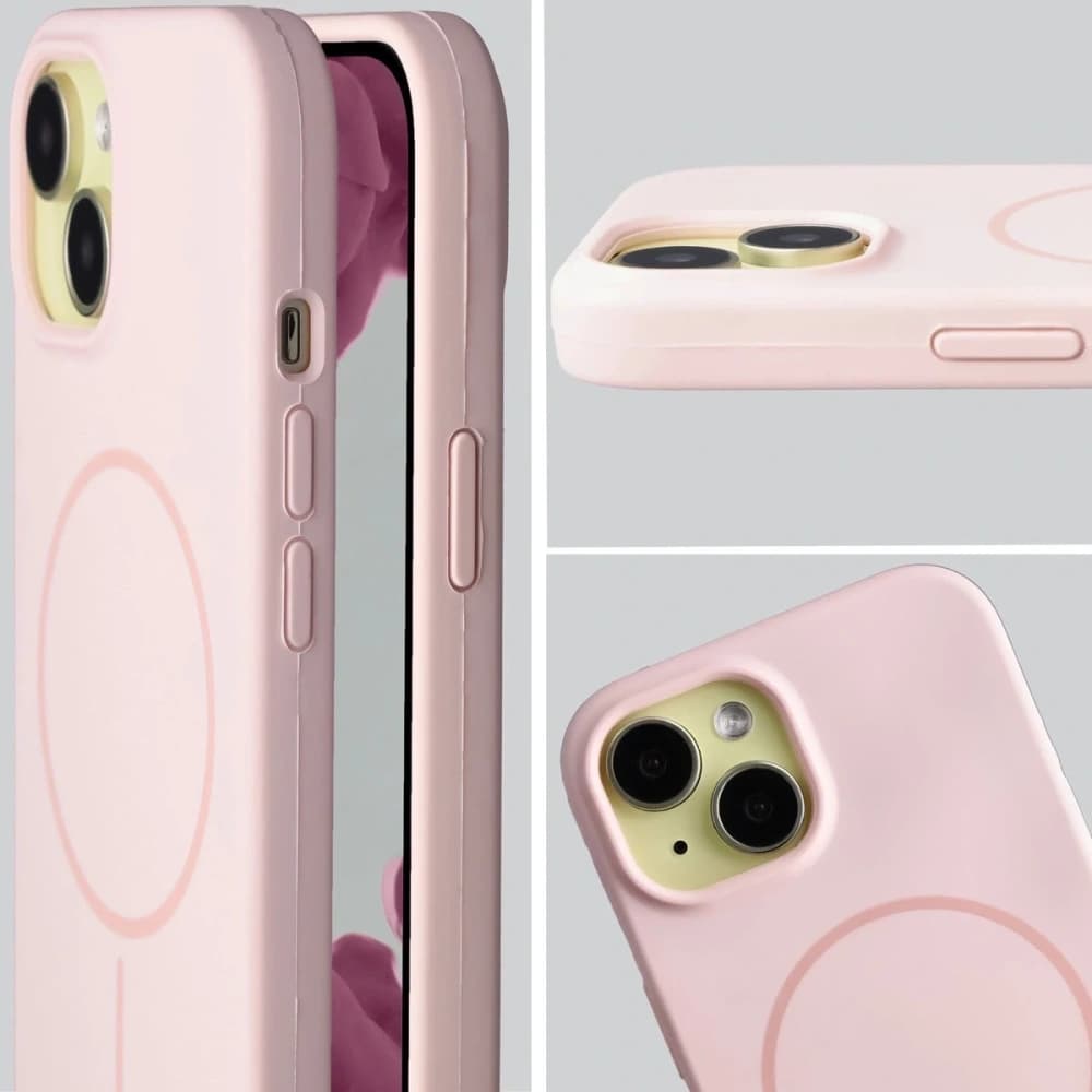 Bizon Soft Case Magnetic Apple iPhone 15 light pink - 6