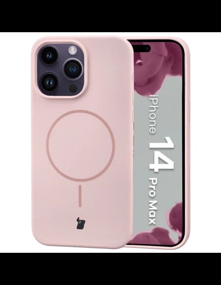 Bizon Soft Case Magnetic Apple iPhone 14 Pro Max light pink