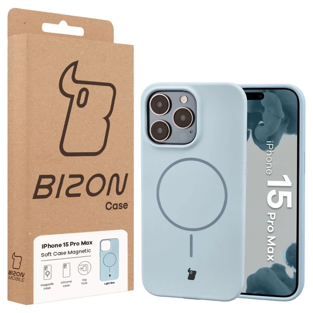 Bizon Soft Case Magnetic Apple iPhone 15 Pro Max kék - 8