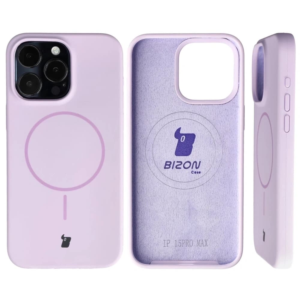 Bizon Soft Case Magnetic Apple iPhone 15 Pro Max világoslila - 5