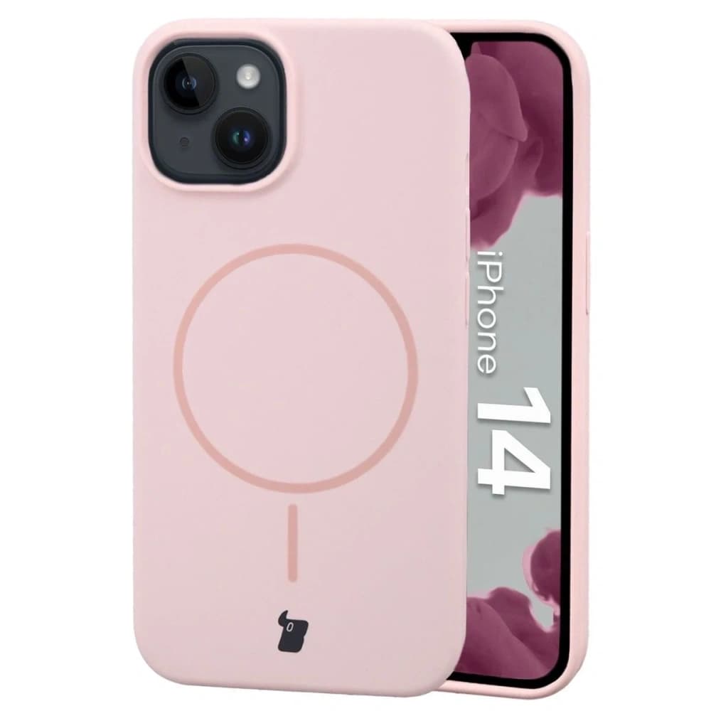 Bizon Soft Case Magnetic Apple iPhone 14 světle růžový - 1