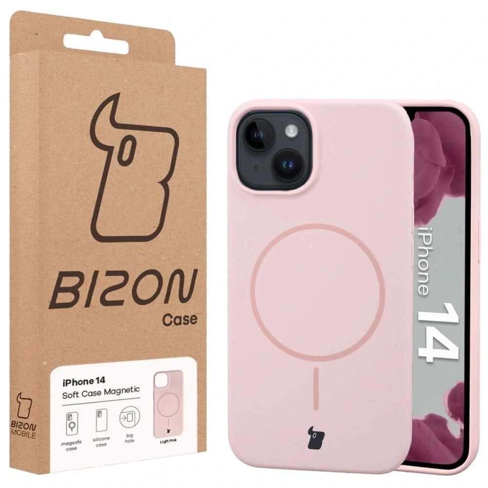 Bizon Soft Case Magnetic Apple iPhone 14 světle růžový - 8