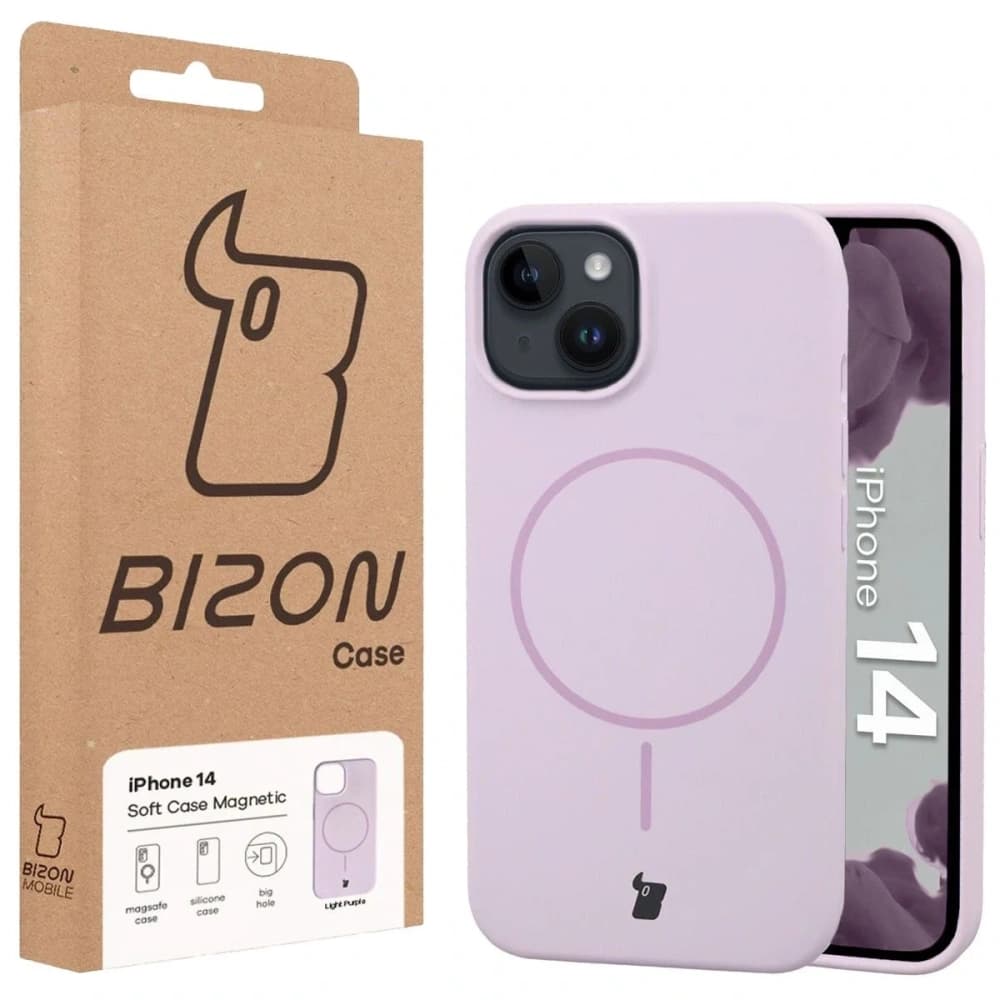 Bizon Soft Case Magnetic Apple iPhone 14 světle fialový - 8